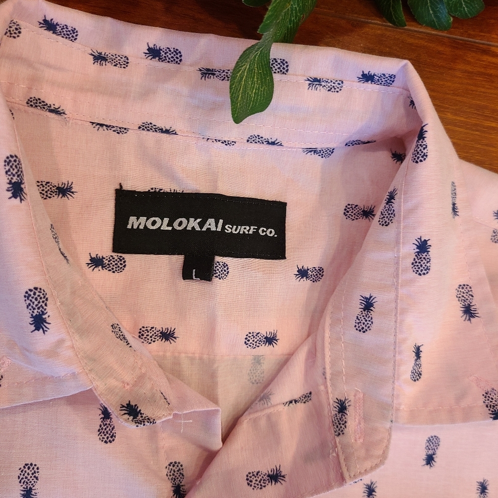 Molokai Pink Collared Shirt Large - Picture 5 of 8